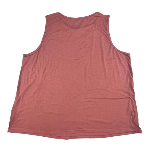 SHEIN Top 4XL Dusty Rose Crisscross V-Neck Tank Blouse Boho Indie Streetwear - Picture 2 of 9